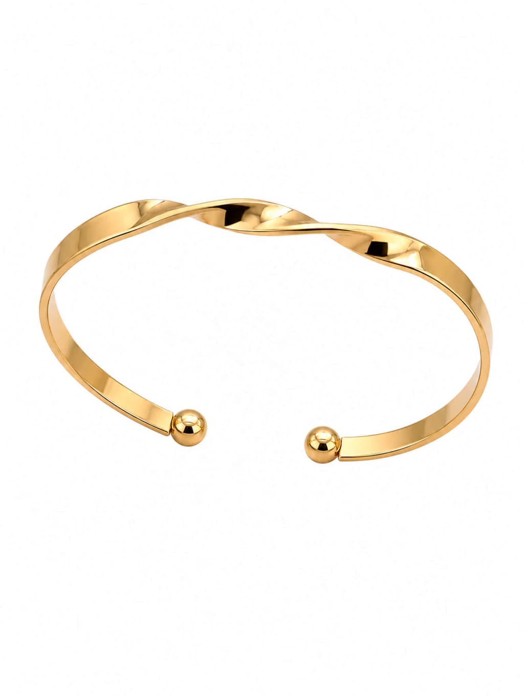 Bracelete Torcido 5mm no Dourado