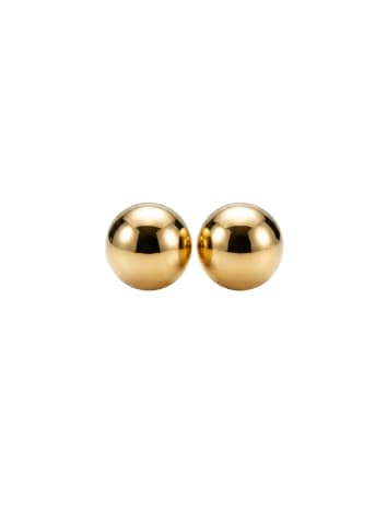 Brinco Bolinha Lisa Pequena 4mm no Dourado