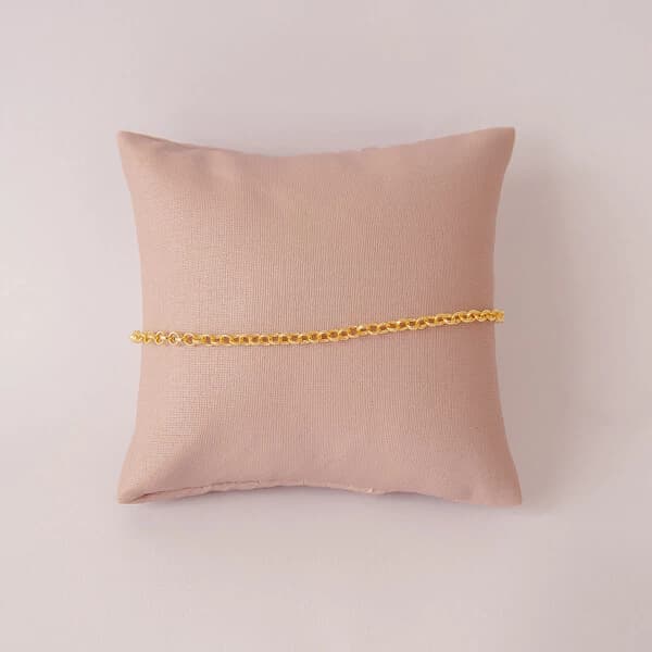 Pulseira Infantil Elos Portugues no Dourado